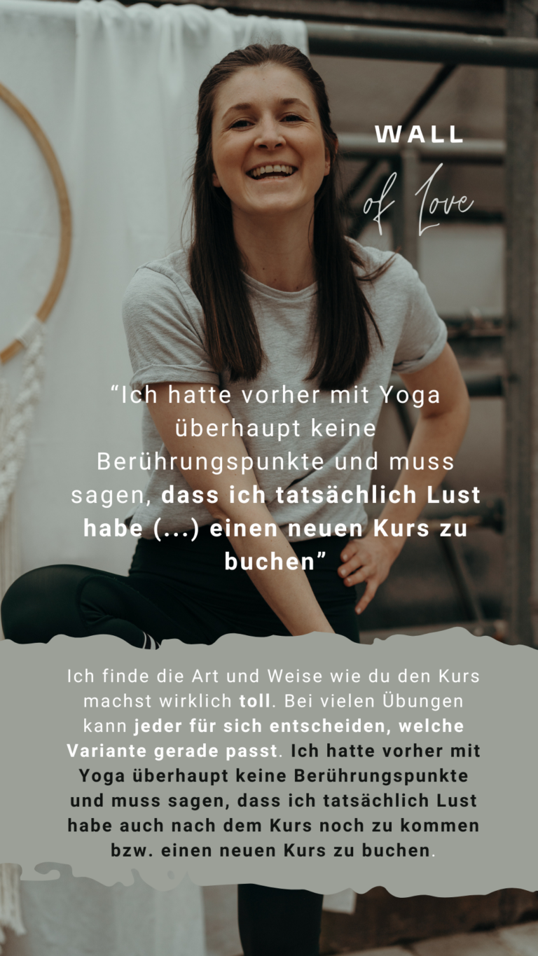 Teilnehmerinnen Feedback ME-TIME Yoga meets Rückbildung Rückbildungsyoga