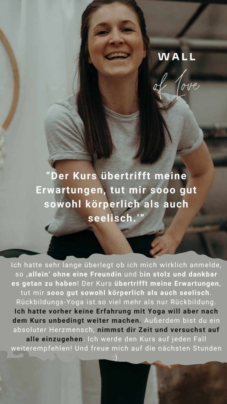 Teilnehmerinnen Feedback ME-TIME Yoga meets Rückbildung Rückbildungsyoga