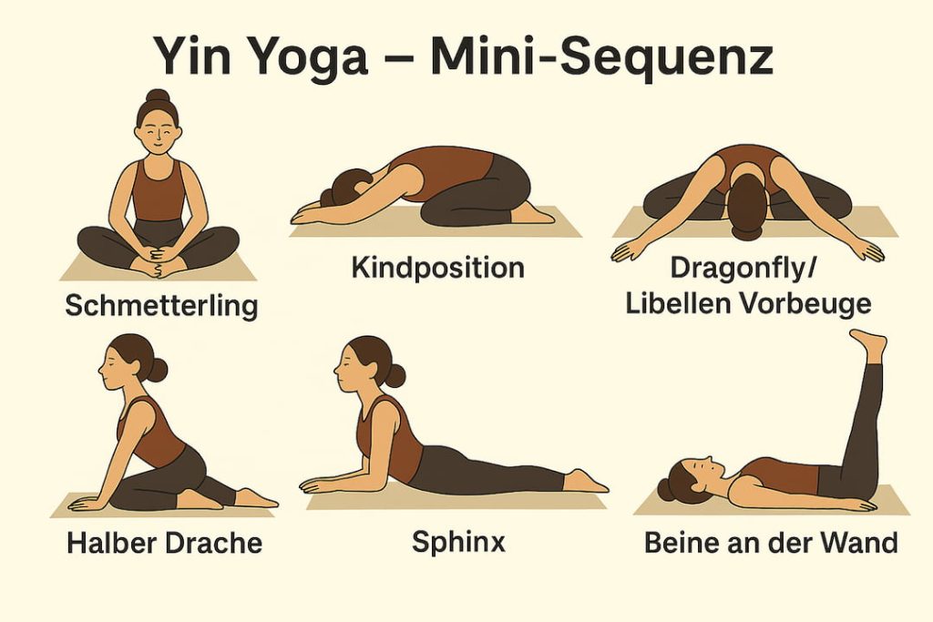 Yin Yoga Posen Mini-Sequenz Variationen