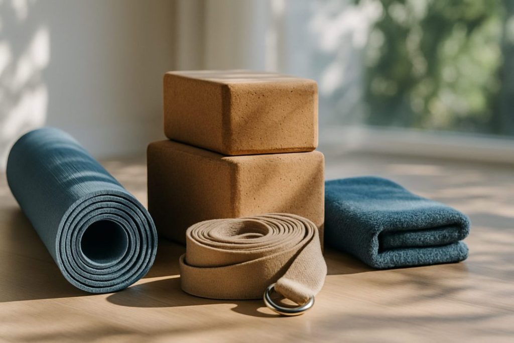 Yoga in deiner Nähe Studio mit Matten Bolster und Blöcken